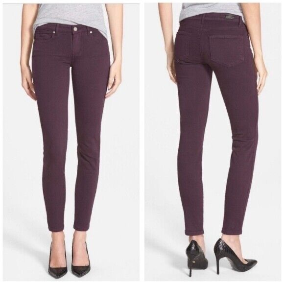 PAIGE Verdugo Ankle Plum Skinny Jeans from Anthropologie - Picture 2 of 6